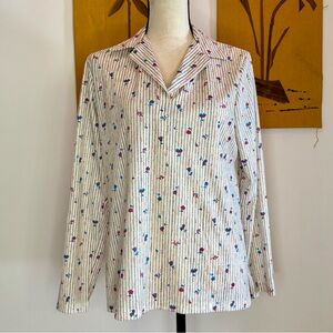 Vintage floral long sleeve blouse